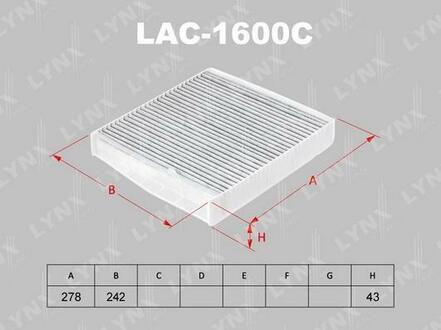 LAC-1600C LYNXauto Фильтр, воздух во внутренном пространстве