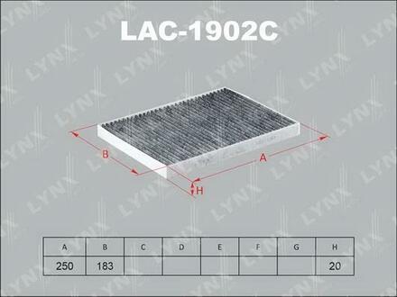 LAC-1902C LYNXauto Фильтр салонный угольный RENAULT Koleos 08>