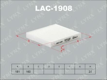 LAC-1908 LYNXauto Фильтр салонный KIA Soul 1.6-1.6D 09>