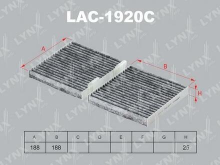 LAC-1920C LYNXauto Фильтр воздушный салонный угольный