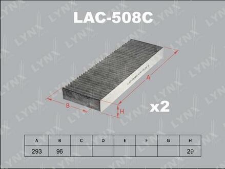 LAC-508C LYNXauto LAC-508C_фильтр салонный угольный (к-кт 2 шт.)!\ Honda Accord 98-03