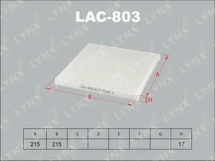 LAC-803 LYNXauto Фильтр салонный