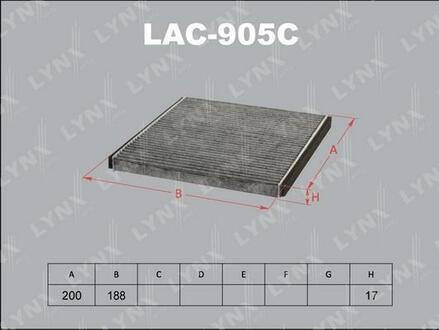 LAC-905C LYNXauto Фильтр салонный угольный