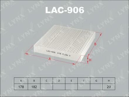 LAC-906 LYNXauto Фильтр салонный SUZUKI Swift 05>, SX4 06>