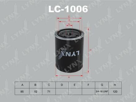 LC-1006 LYNXauto Фильтр масляный двс