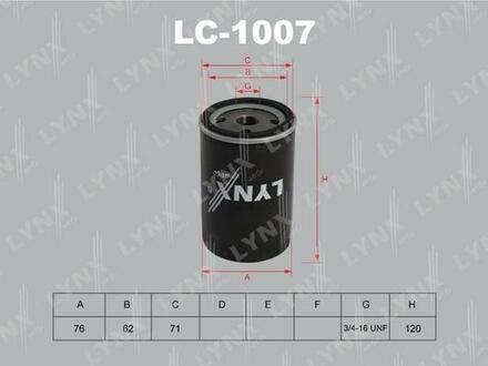 LC-1007 LYNXauto Фильтр масляный двс