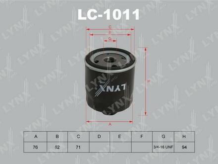 LC-1011 LYNXauto Фильтр масляный двс