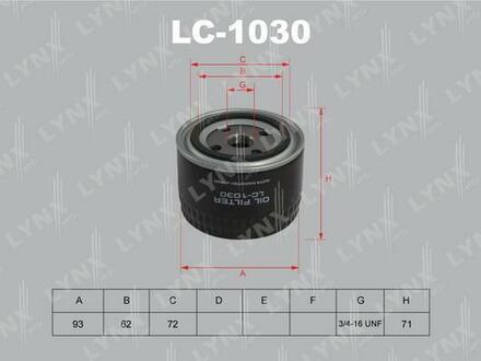 LC-1030 LYNXauto Фильтр масляный двс