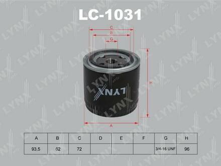 LC-1031 LYNXauto Фильтр масляный двс