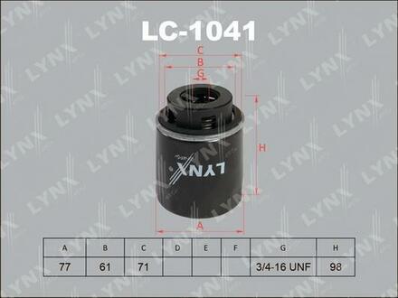 LC-1041 LYNXauto Фильтр масляный двс