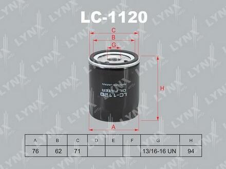 LC-1120 LYNXauto Фильтр масляный