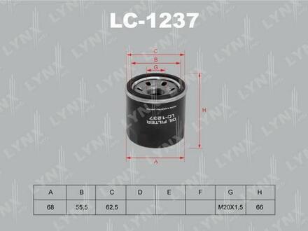 LC-1237 LYNXauto Фильтр масляный двс