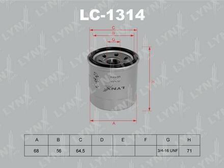 LC-1314 LYNXauto Фильтр масляный