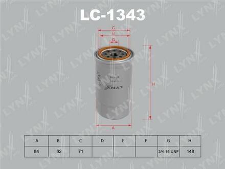 LC-1343 LYNXauto Фильтр масляный