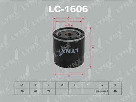LC-1606 LYNXauto Фильтр масляный двс