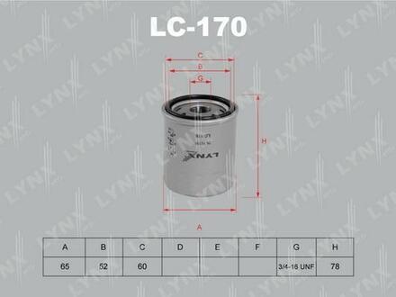 LC-170 LYNXauto Фильтр масляный