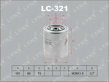 LC-321 LYNXauto Масляный фильтр