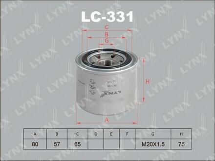 LC-331 LYNXauto Фильтр масляный двс