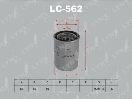 LC562 LYNXauto Фильтр масляный