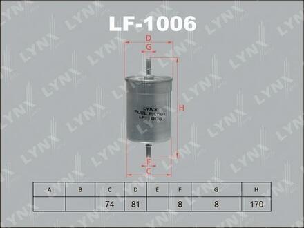 LF-1006 LYNXauto Фильтр топливный двс