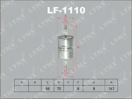 LF-1110 LYNXauto Фильтр топливный двс