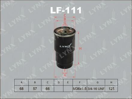 LF-111 LYNXauto Фильтр топливный