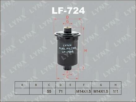 LF-724 LYNXauto Фильтр топливный