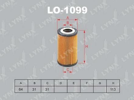 LO-1099 LYNXauto Фильтры масляные Porsce Cayenne(955) 4.5 02>/Cayman 2.7-3.4 05>