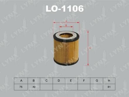 LO-1106 LYNXauto Масляный фильтр