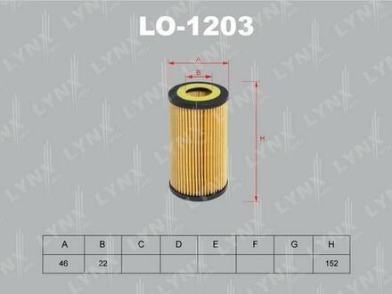 LO-1203 LYNXauto Фильтр масляный