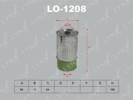 LO-1208 LYNXauto Фильтр масляный