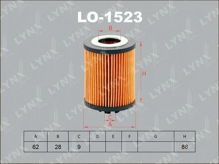 LO1523 LYNXauto Масляный фильтр