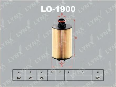 LO-1900 LYNXauto Фильтр масляный