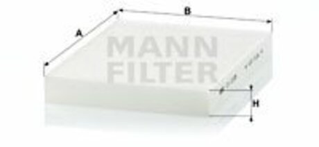 CU 2335 MANN Воздушный фильтр салона MANN (без рамки) CU2335 (LA 144) FIAT LANCIA