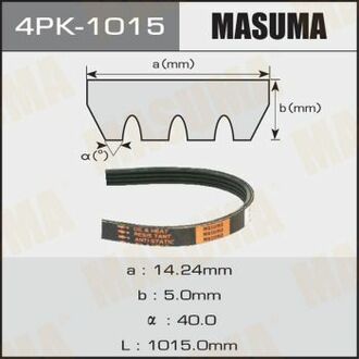 4PK1015 MASUMA 4PK-1015_ремень поликлиновой!\ Honda Civic VI 1.6 02>, Suzuki Liana 1.3-1.6 01>
