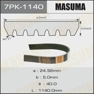 7PK1140 MASUMA Ремень РУЧЕЙКОВЫЙ MASUMA
