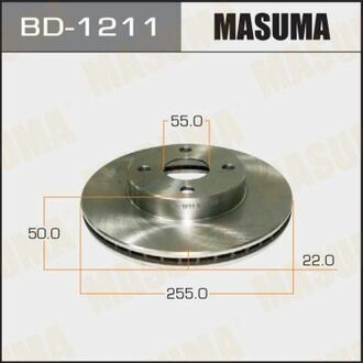 BD-1211 MASUMA BD-1211_диск тормозной! перед.\ Toyota Corolla 1.4-1.8 01>