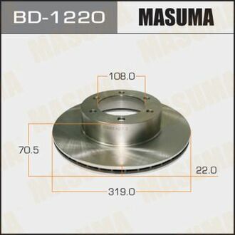 BD-1220 MASUMA BD-1220_диск тормозной передний!\ Toyota 4-Runner/Land Cruiser 3.4-3.0TD 95>