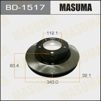 BD-1517 MASUMA BD-1517_диск тормозной передний!\ Toyota Land Cruiser 200 4.7/4.5D 08>
