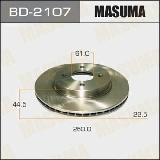 BD-2107 MASUMA BD-2107_диск тормозной! перед.\ Nissan Bluebird/Cube/Tiida 02>