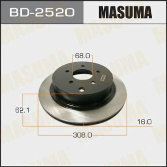 BD-2520 MASUMA BD-2520_диск тормозной задний! перфорированный\ Nissan Murano 3.5 4WD 05>