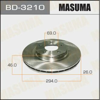 BD-3210 MASUMA BD-3210_диск тормозной передний!\Chrysler Sebring/Avenger/Caliber,Jeep Compass 1.8-2.4CRD 06>