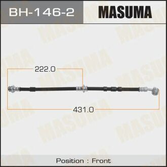 BH-146-2 MASUMA BH-146-2_шланг тормозной передний левый!\ Nissan Primera 1.6/2.0/2.0D 90-98