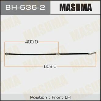 BH-636-2 MASUMA BH-636-2_шланг тормозной передний левый!\ Infiniti FX35/FX45