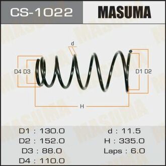 CS-1022 MASUMA CS-1022_пружина зад.!\ Toyota Corolla 1.3/1.6 92-97