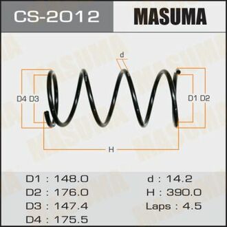 CS-2012 MASUMA CS-2012_пружина пер.!\ Nissan Cefiro PA33 2.5 VQ2 98-01