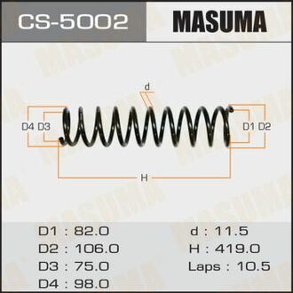 CS-5002 MASUMA CS-5002_пружина подвески! задн.\ Honda CR-V
