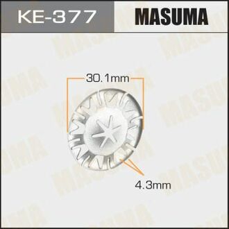 KE-377 MASUMA Клипса автомобильная (автокрепеж) MASUMA 377-KE [уп.50]