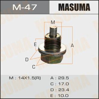 M-47 MASUMA M-47_пробка сливная! с магнитом 14x1.5\ Isuzu