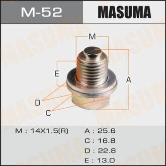 M-52 MASUMA M-52_пробка поддона!\ Hyundai Accent 95>/Elantra 96>/Sonata 94>/Tucson 04>